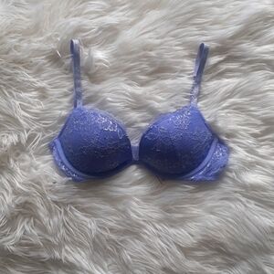 Victoria's Secret Periwinkle Dream Angels Lacy Bra 32B